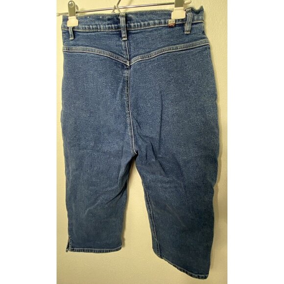 Route 66 Women Size 11/12 Blue Denim Capris 27X17.5” Stretch High Rise - Picture 6 of 9